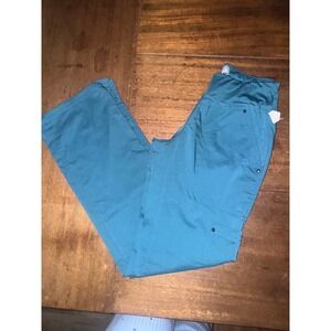 Healing Hands‎ Scrub Pants XXS Womens Teal Green Elastic Waist Utility Pockets